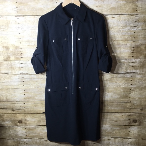 Michael Kors Dresses & Skirts - Michael Kors dress cargo shirt pockets roll sleeve